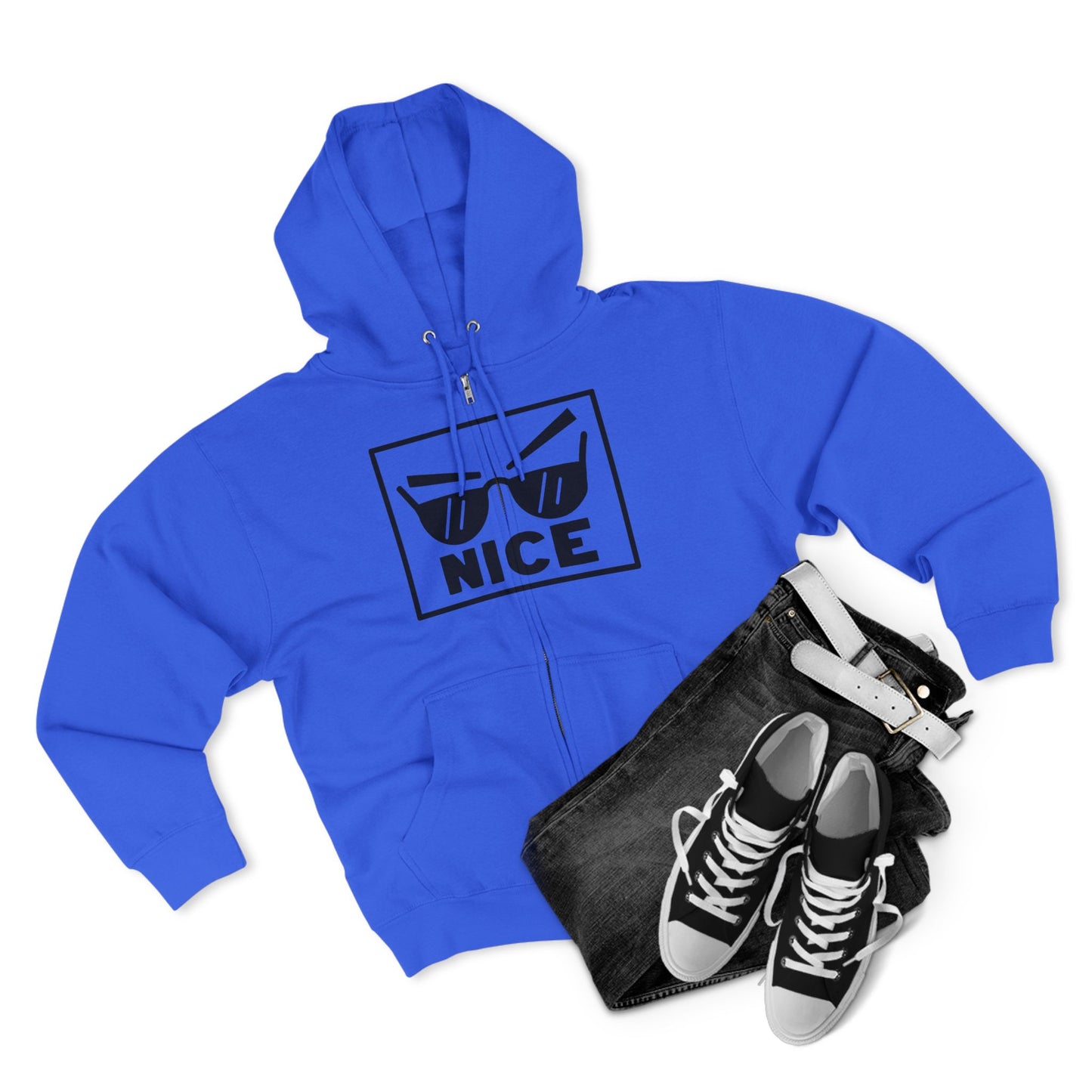 Cool Sunglasses Unisex Zip Hoodie - Streetwear Jacket, Gift for Friends, Casual Outfit, Winter Wear, Men's & Women's Fashion
