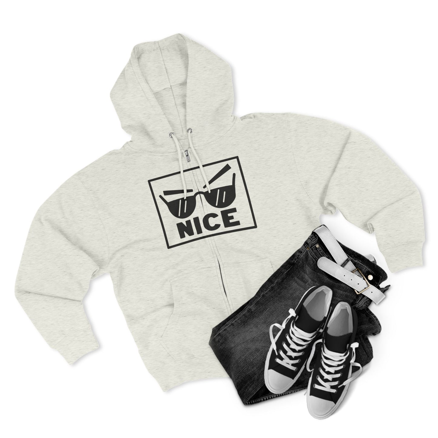 Cool Sunglasses Unisex Zip Hoodie - Streetwear Jacket, Gift for Friends, Casual Outfit, Winter Wear, Men's & Women's Fashion